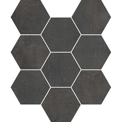 Fusion Mosaico Esagoni Black | Casalgrande Padana Fusion Mosaico Esagoni Black | Casalgrande Padana